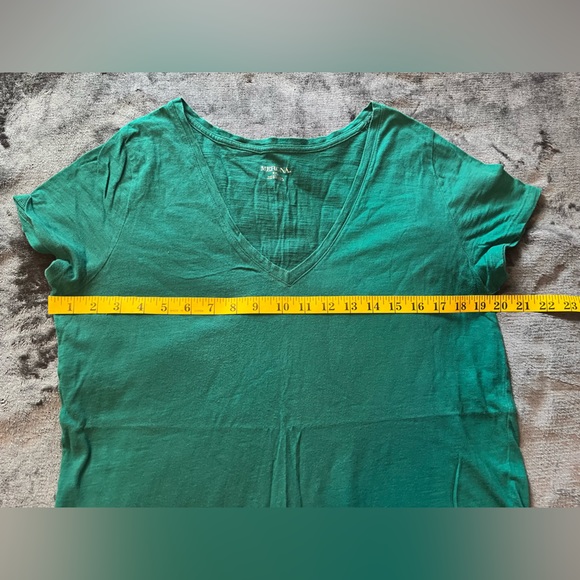 Merona V Neck Short Sleeve 100% Cotton Aqua Size XXL - Picture 4 of 8